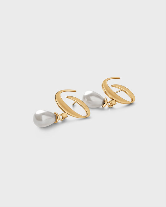 Calligraphed Initial Earrings ب
