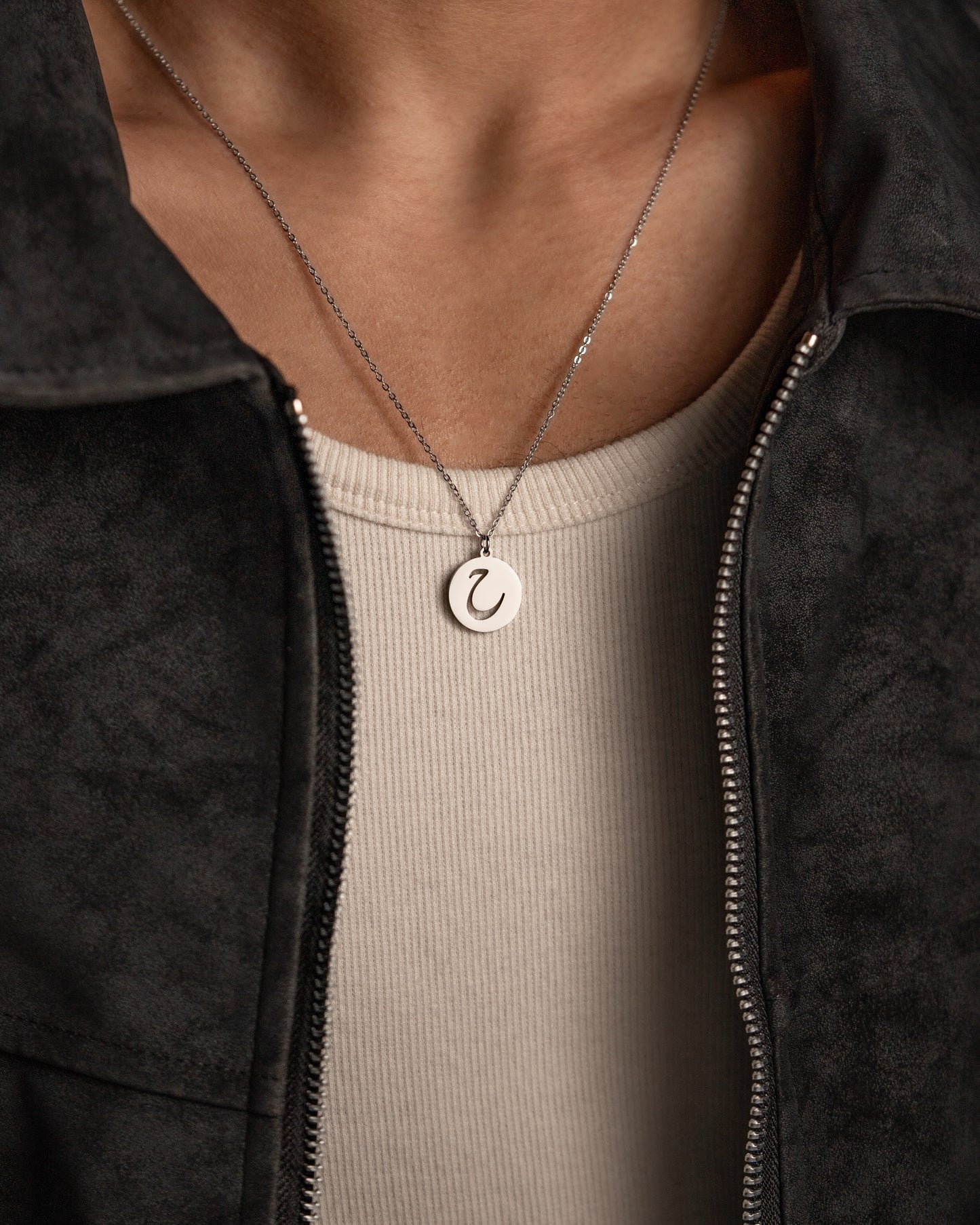 Initial Necklace (Silver) ش