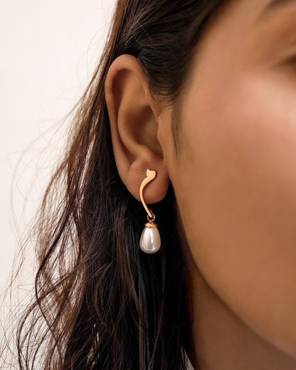 Calligraphed Letter Earrings م