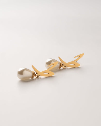 Calligraphed Letter Earrings ط