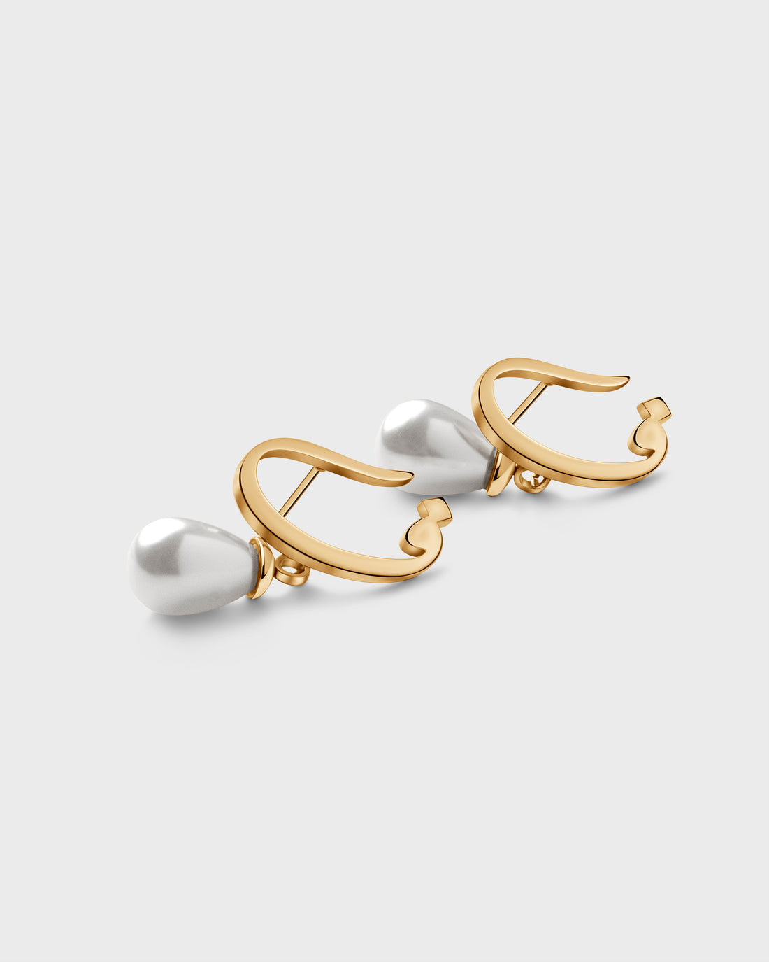 Calligraphed Initial Earrings ف