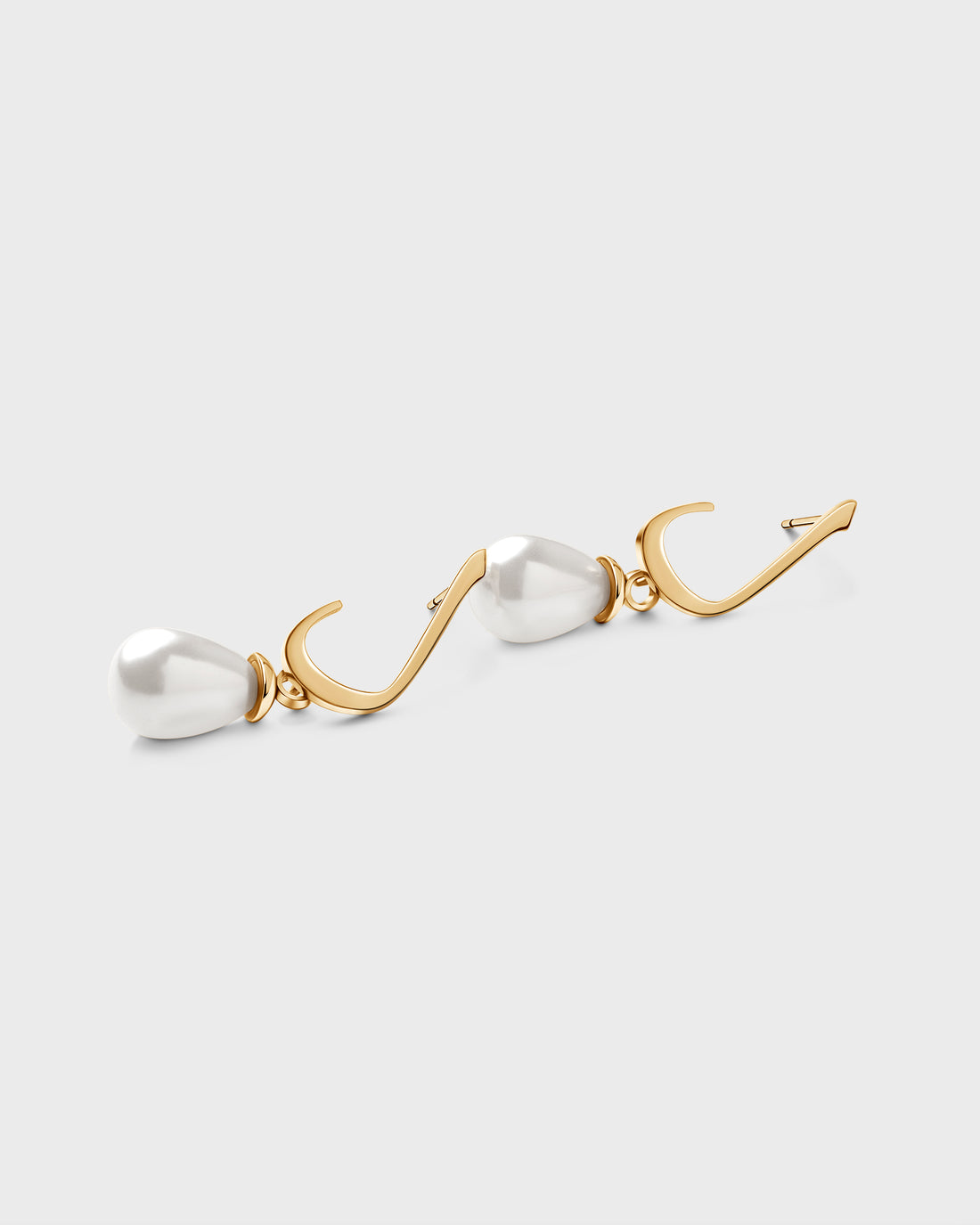 Calligraphed Initial Earrings ل