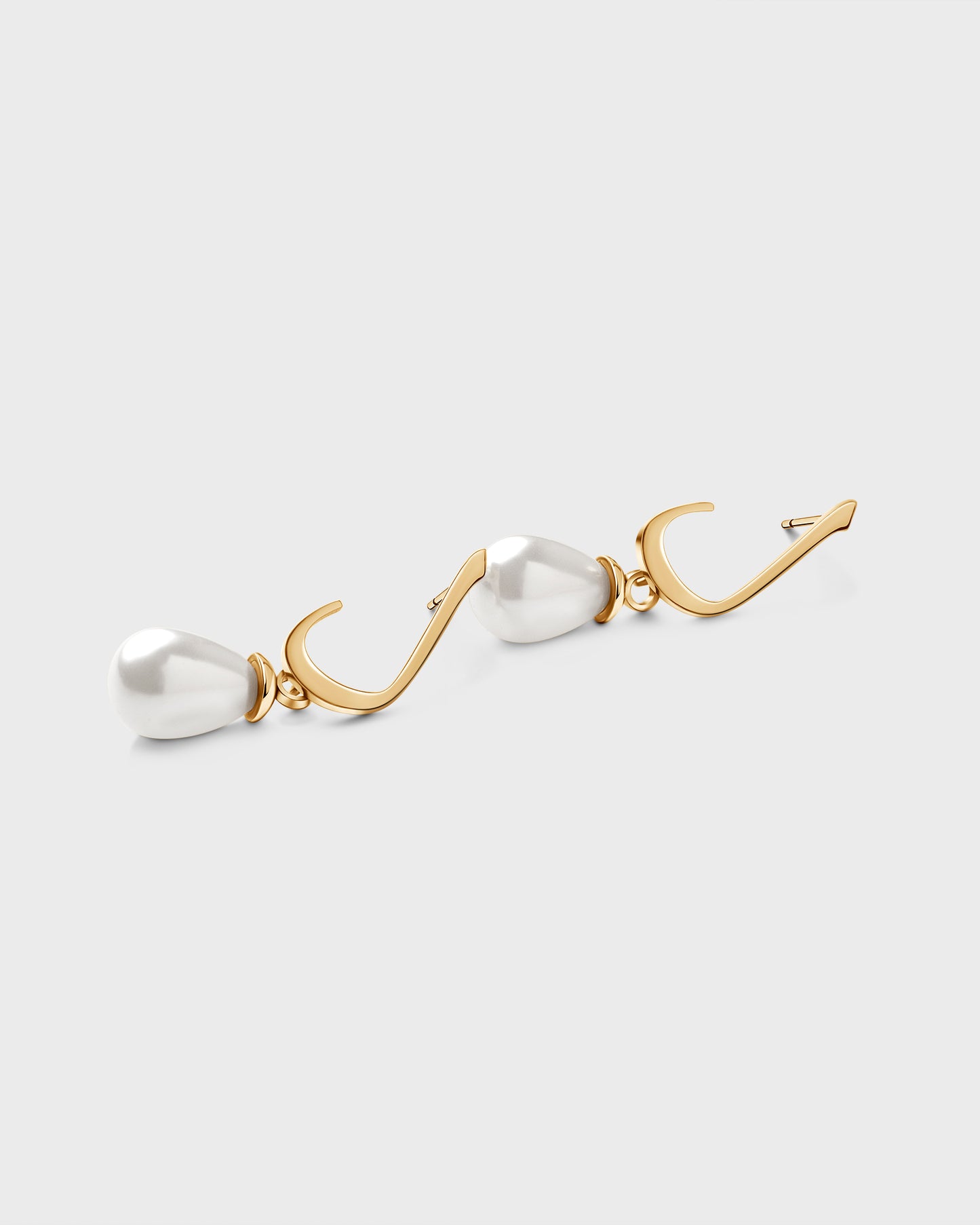 Calligraphed Initial Earrings ل