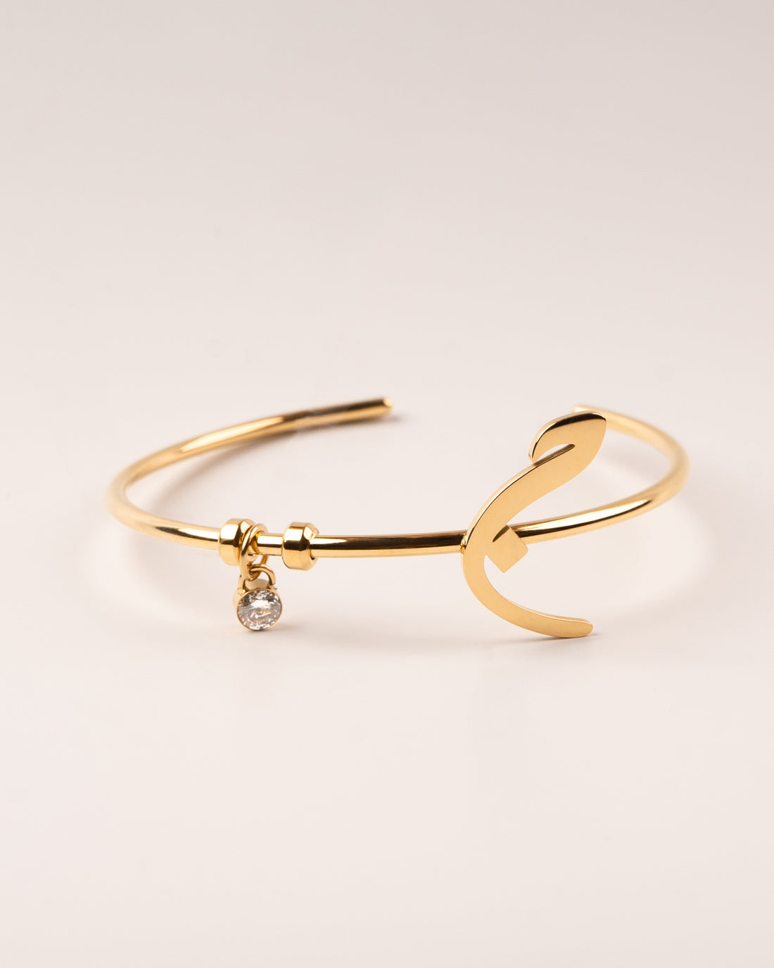 Calligraphed Initial Bracelet ج