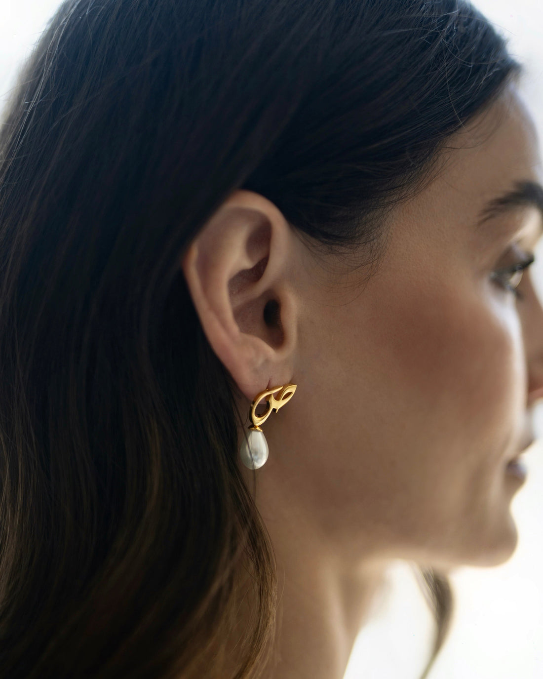 Calligraphed Initial Earrings ص