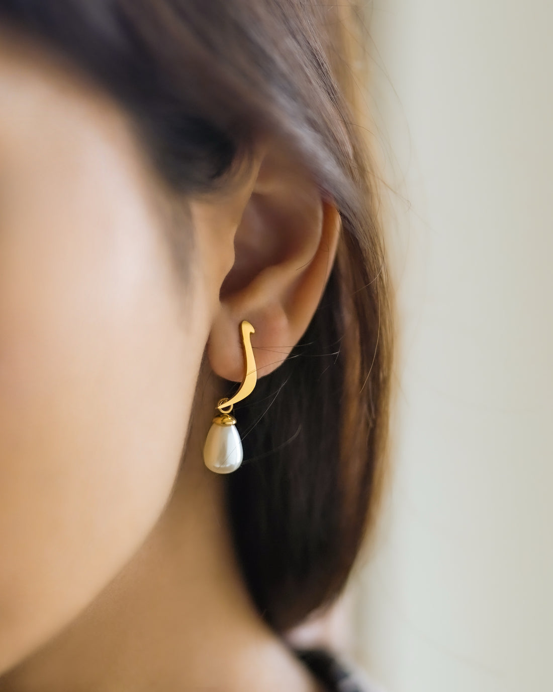 Calligraphed Initial Earrings ر