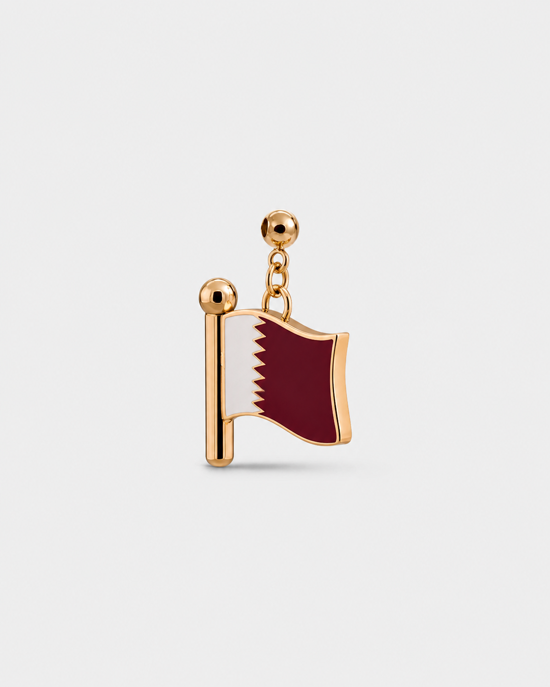 Charm flag Qatar (Golden)